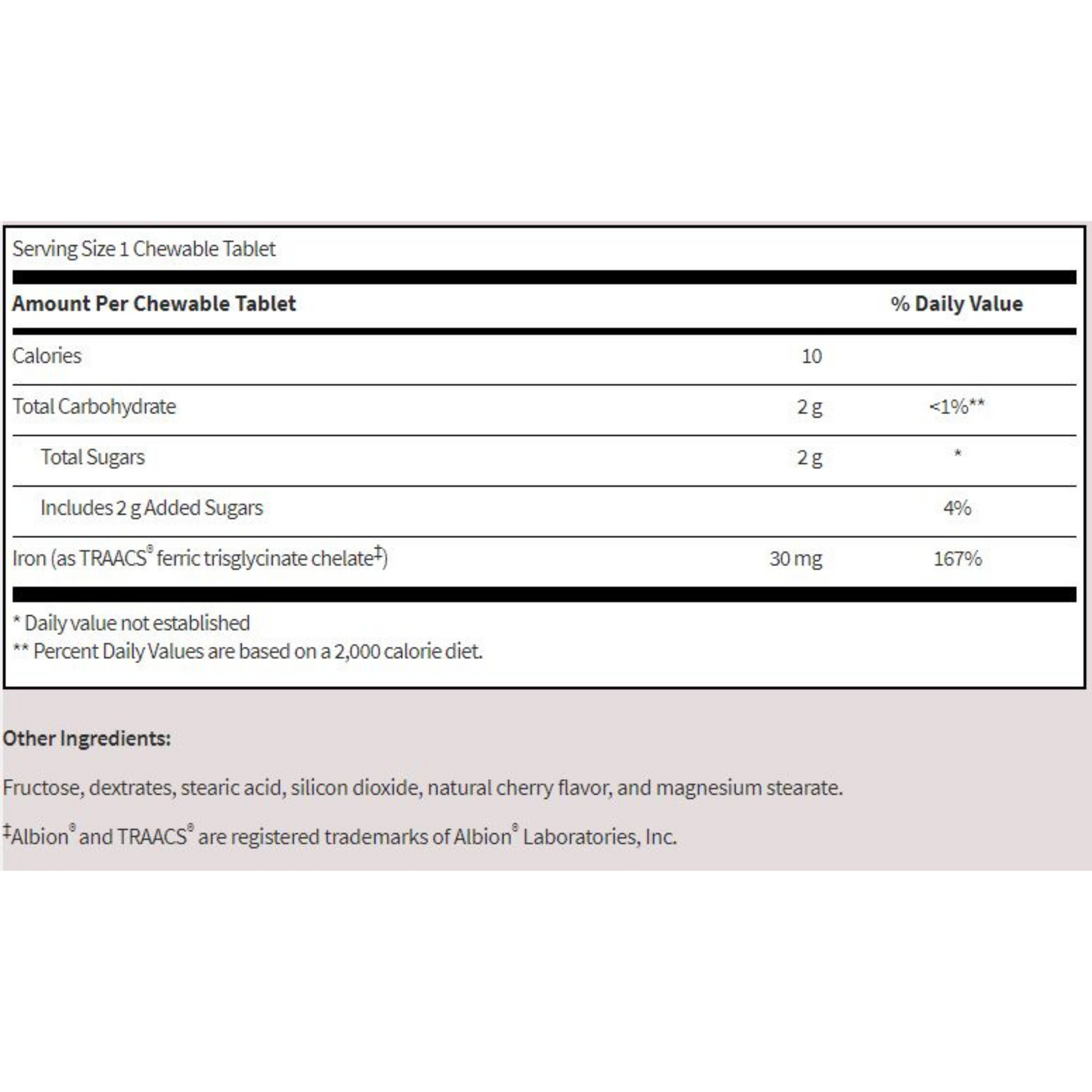 Chewable Iron Chelate