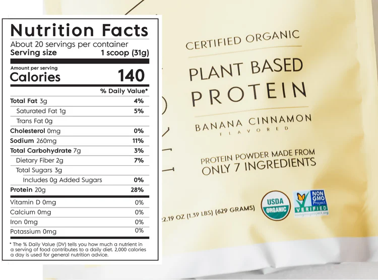 TRUVANI Banana Cinnamon Protein Powder
