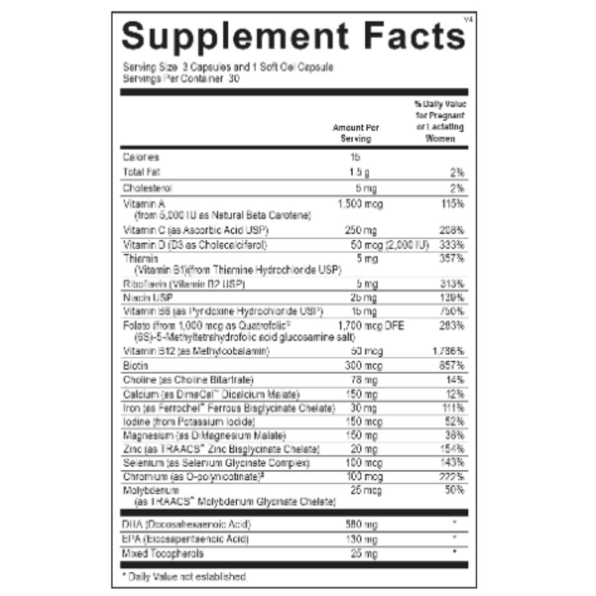 Dha Label Prenatal Complete with DHA – Kare Life