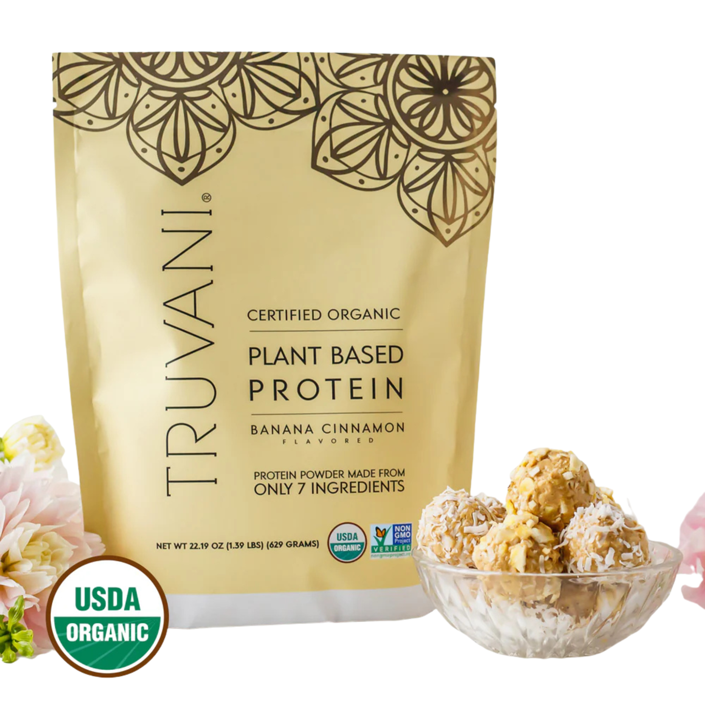 TRUVANI Banana Cinnamon Protein Powder