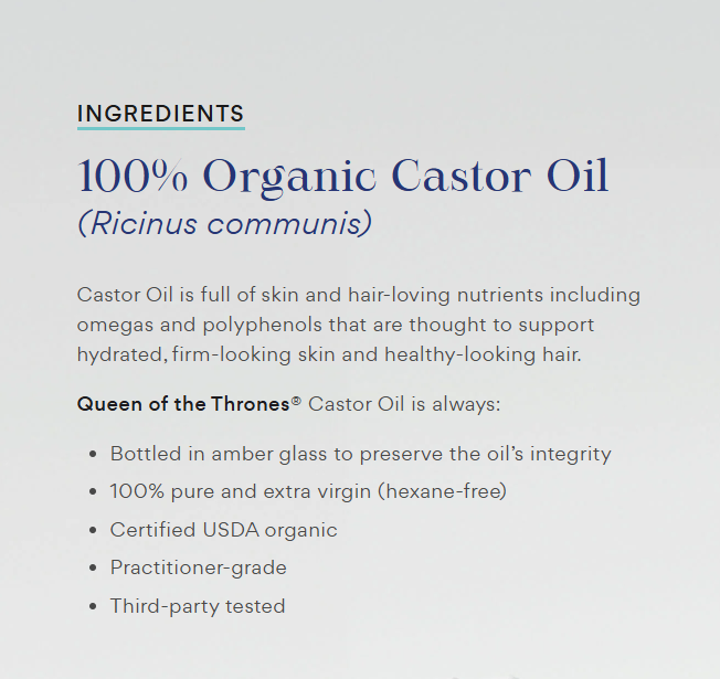 Organic Castor Oil Roll-On 1.7 oz
