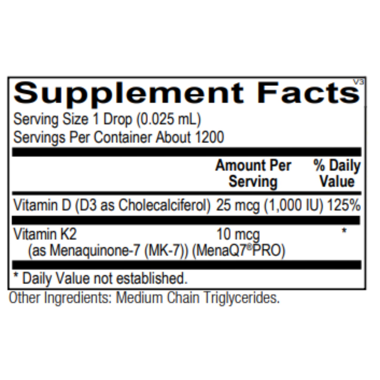 Vitamin D3/K2 Liquid