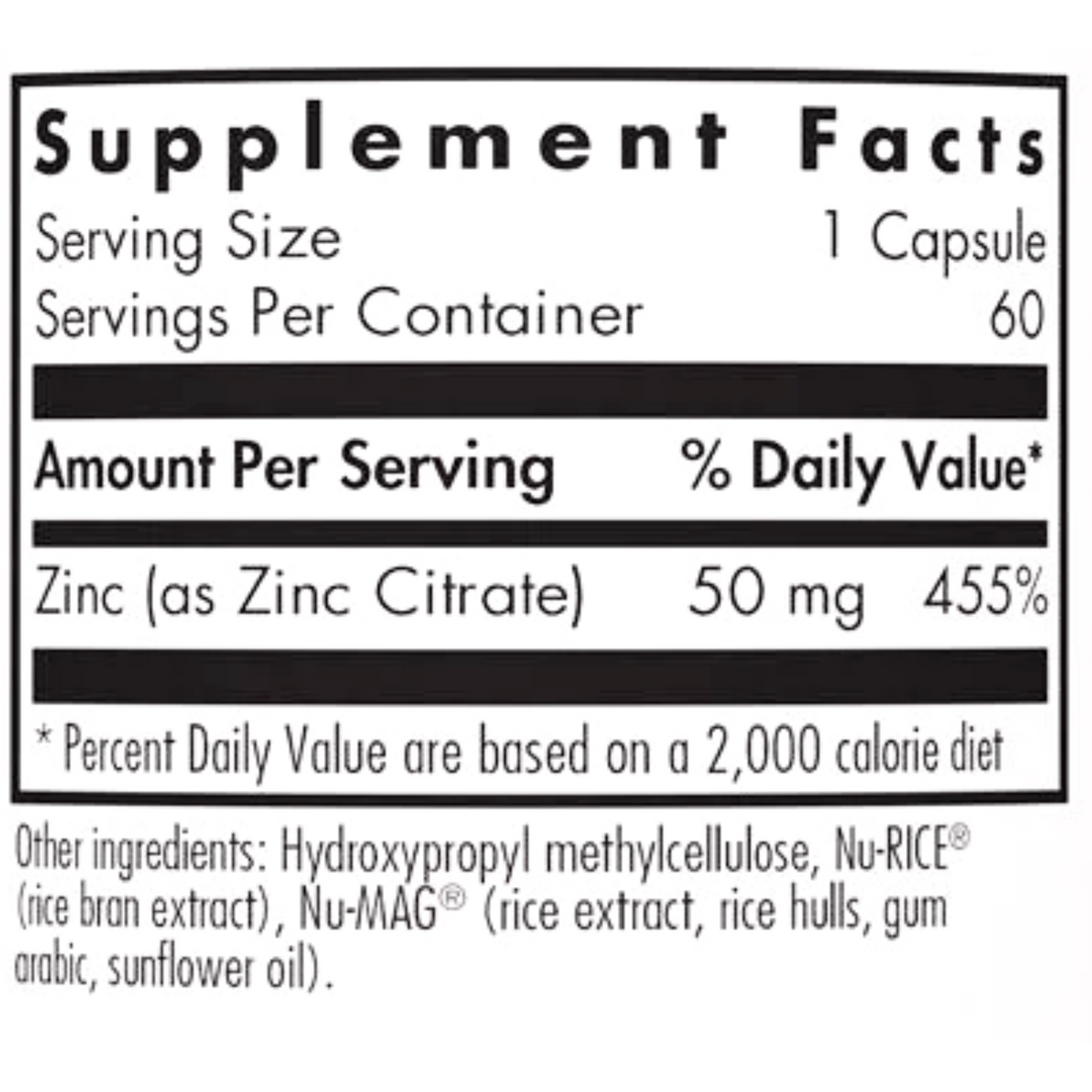 Citrace Label Zinc Citrate 50mg – Kare Life