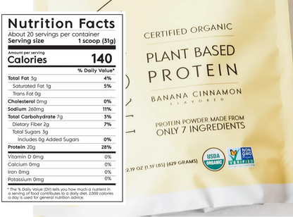 TRUVANI Banana Cinnamon Protein Powder